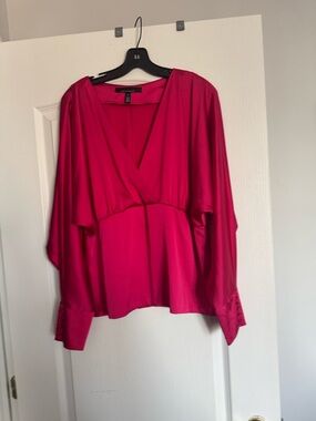 White House Black Market Fuchsia  Blouse
